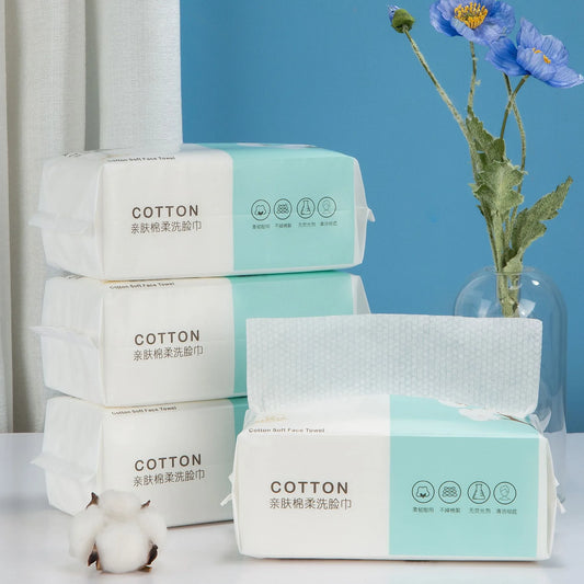 Disposable Face Cotton Tissue For Washing Soft Dry Wipes Facial Cloths Towelettes For Washing Facial Tissue For Cleansing Skin