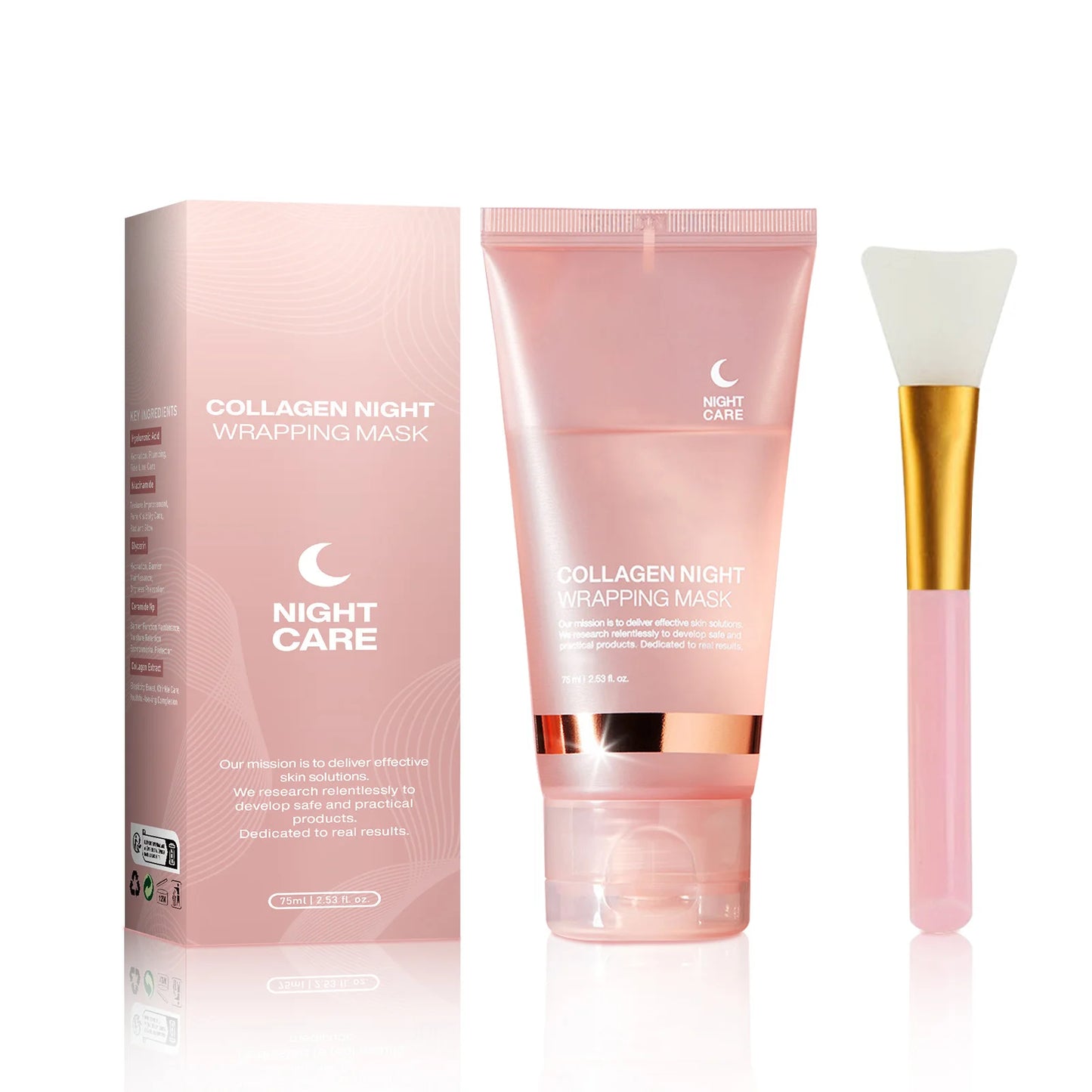 Collagen Night Wrapping MaskReduces Sagging & Dullness Hydrolyzed Elasticity Hydration Skin Care for All Skin Types