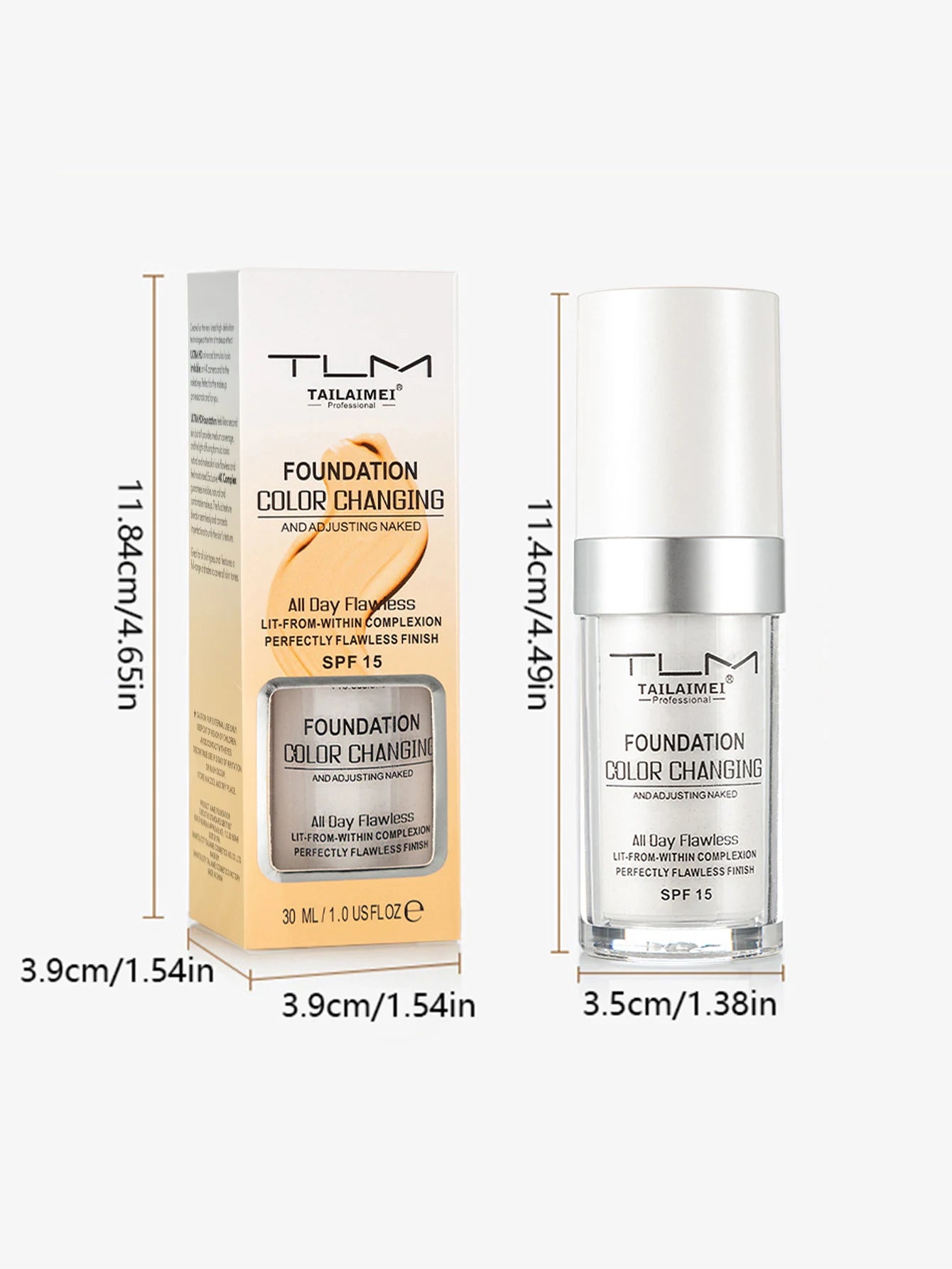 Moisturizing Liquid Foundation – Lightweight, Waterproof & Hydrating Cream Makeup (30ml, SPF)