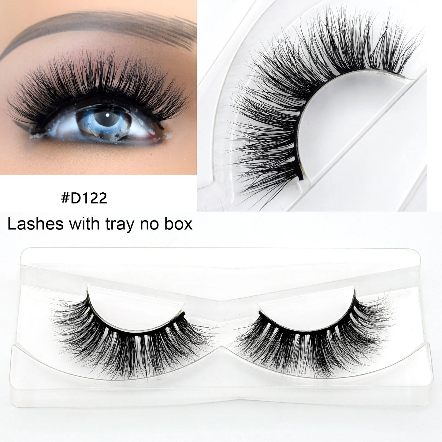 Visofree 30/40/100 Pairs 3D Mink Lashes With Tray No Box Handmade Full Strip Lashes Mink False Eyelashes Makeup eyelashes cilios