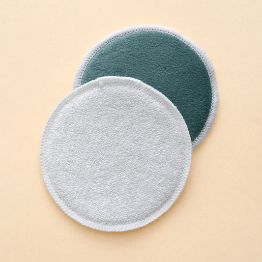10/12pcs Reusable Makeup Remover Pads With Mesh Pouch for Facial Cleansing