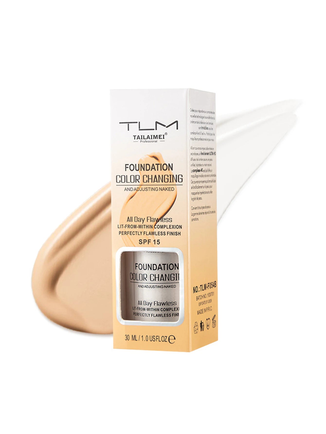 Moisturizing Liquid Foundation – Lightweight, Waterproof & Hydrating Cream Makeup (30ml, SPF)