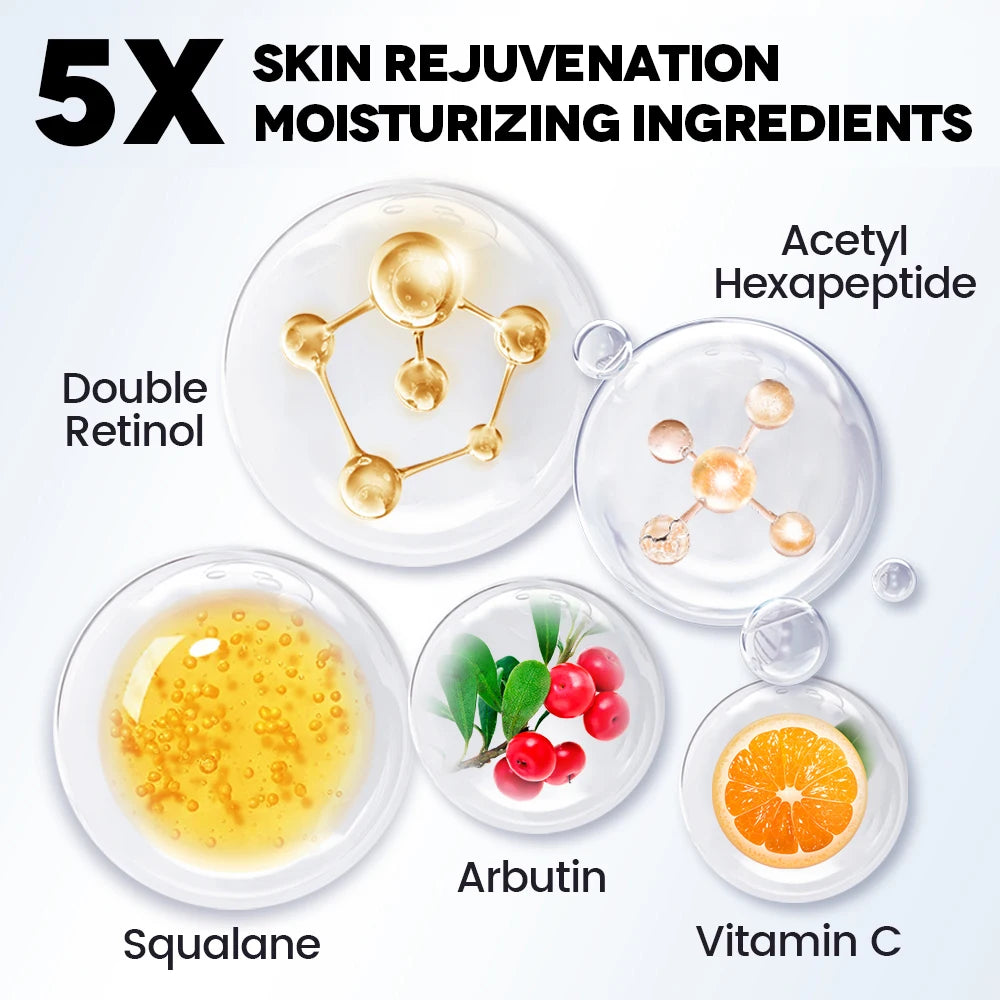 Retinol Face Cream Reduces Signs Aging Skin Accelerates Collagen Regeneration Smoothes Wrinkles Lifts Tightens Delicate Skin