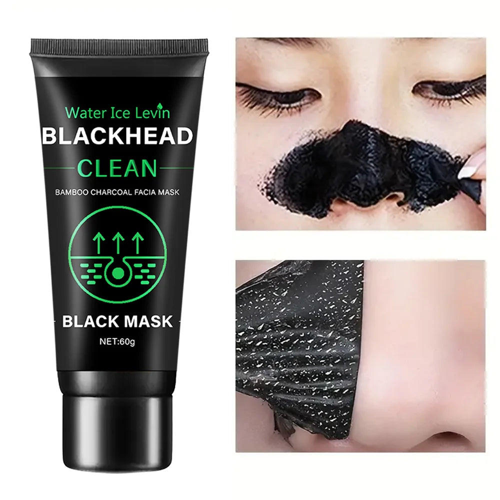 60g Bamboo Charcoal Fiber Mask Blackhead Removal Deep Mask Deep Cleansing Cleansing Exfoliating Mask Treatment Black Mask