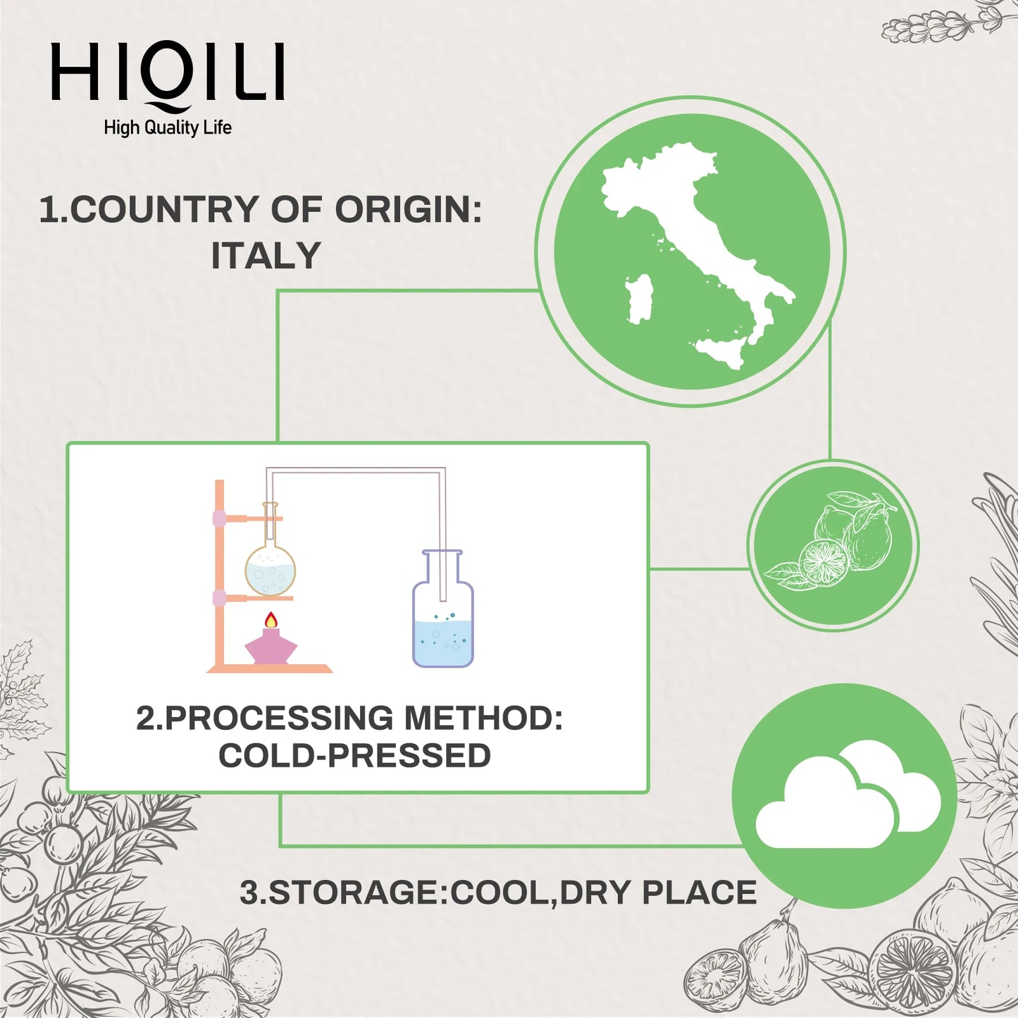 HIQILI Tangerine Essential Oil 100ml | Pure Citrus Oil for Diffuser, Cleaning, Massage & Soap Making
