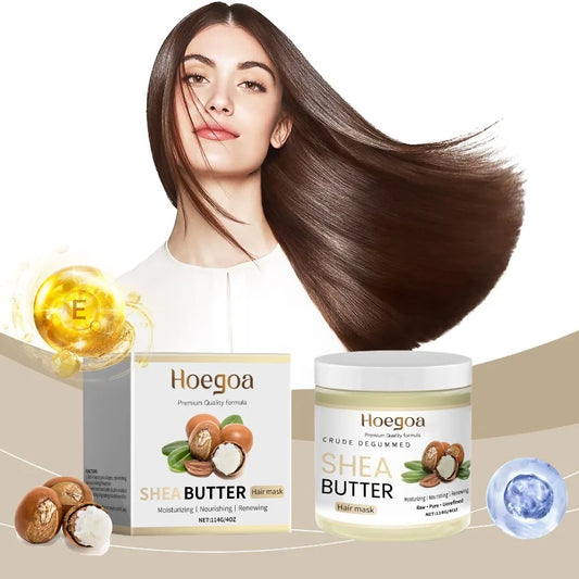 Hoegoa Shea Butter Moisturizing Hair Care Mask Moisturizes Hair Improves Dry Hair And Softens Hair Care Mask