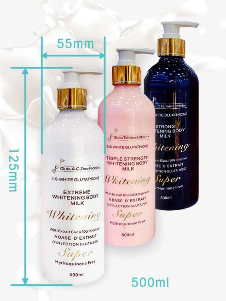 500ml 24 K Gold Glutathione Body Lotion Moisturizing Brightening Firming Body Cream Body Whitening Cream