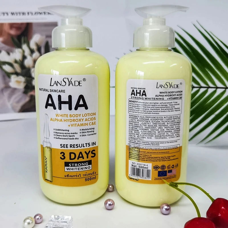Whitening Body Lotion – 500ml Vitamin C, Glutathione & AHA for Bright, Smooth Skin
