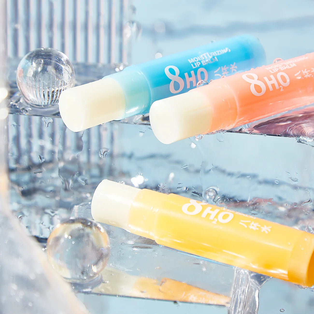 6pcs Fruit Lip Balm Set – Moisturizing & Brightening Lip Care Kit (Orange, Grape, Aloe, Strawberry)
