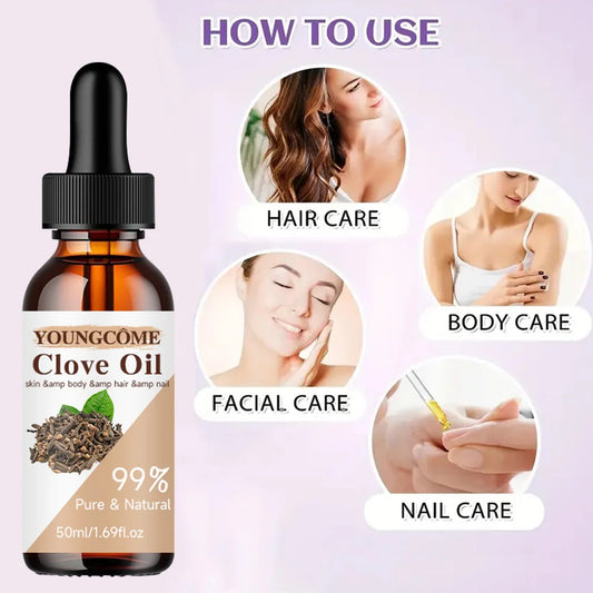 Clove essential oil helps keep skin hydrated and improves skin elasticity shine facial care Moisturizing Repair Anti-aging