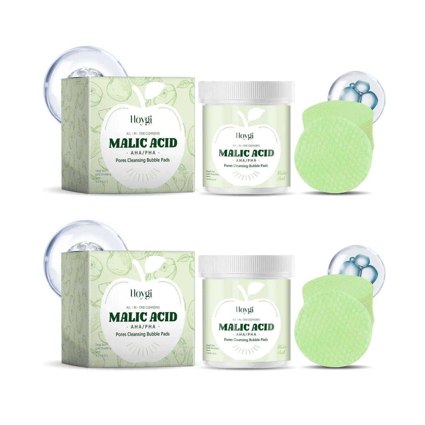 Pore Care Cleansing Pad Malic Acid Exfoliating Pads Facial Sponges Soothes and Refreshes Pores Moisturizes Skin Cleansing Pad