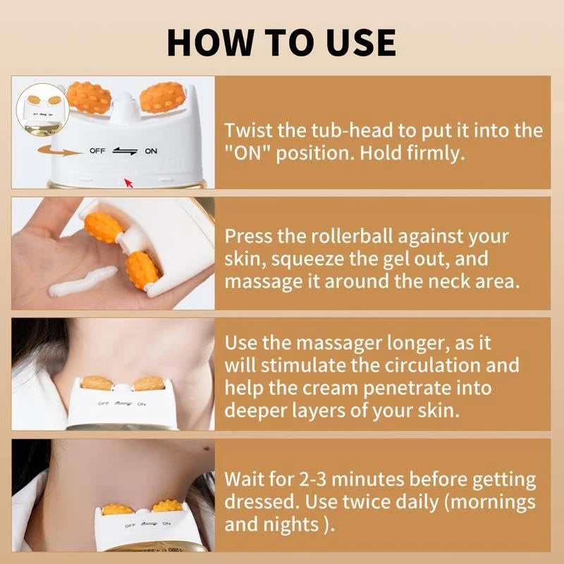 Neck Firming Roller Cream 120g Lifts Dilutes Neck Lines, Deeply Nourishes, Easily Absorbed, Massages And Soothes Neck Skin Care