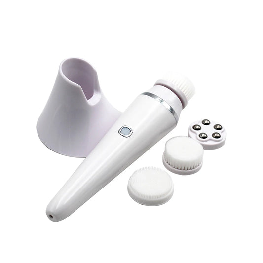 Facial Cleansing Brush 4 in 1 Electric Rechargeable Waterproof Rotating Face Cleaner Deep Pore Cleansing Skin Care Tool