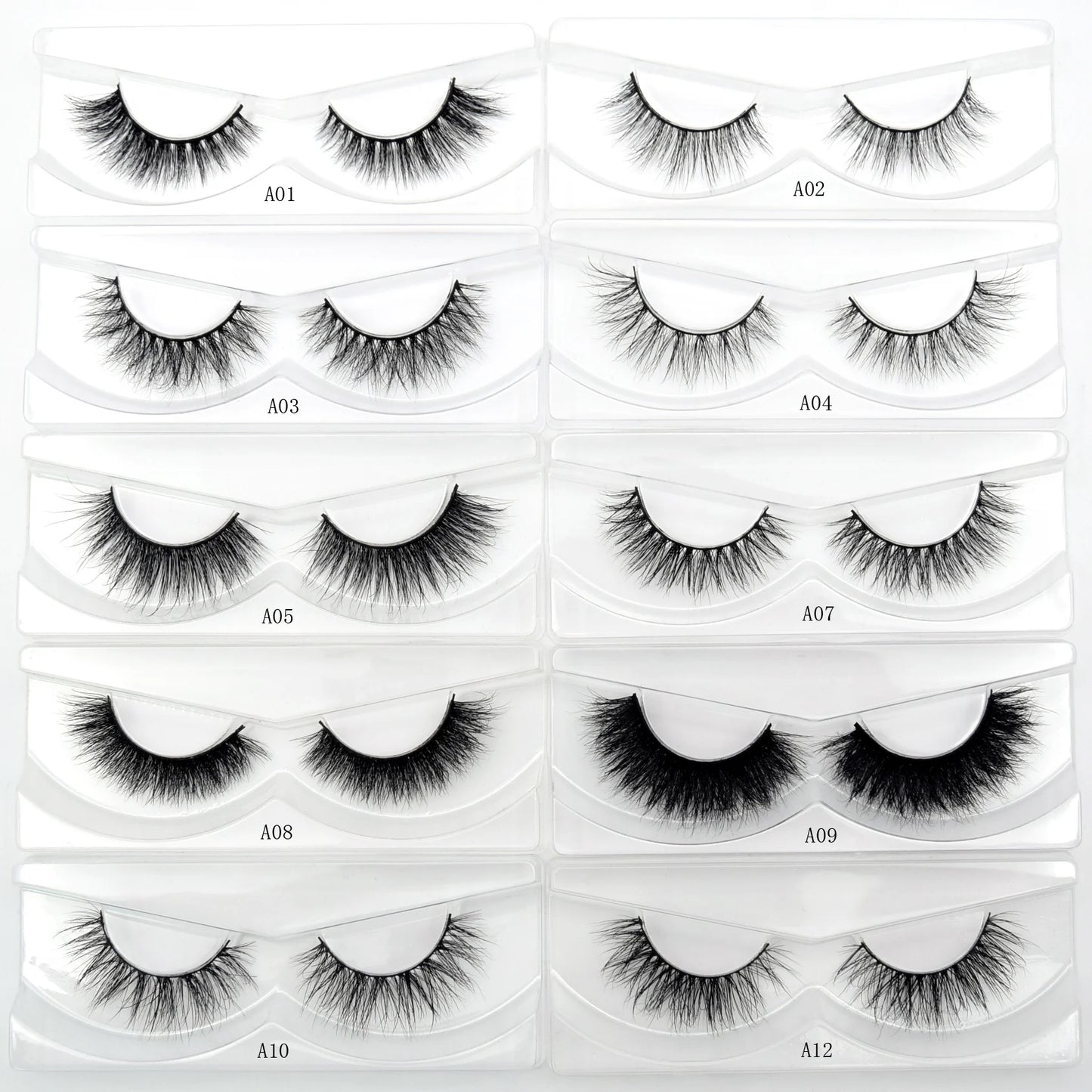 Visofree 30/40/100 Pairs 3D Mink Lashes With Tray No Box Handmade Full Strip Lashes Mink False Eyelashes Makeup eyelashes cilios