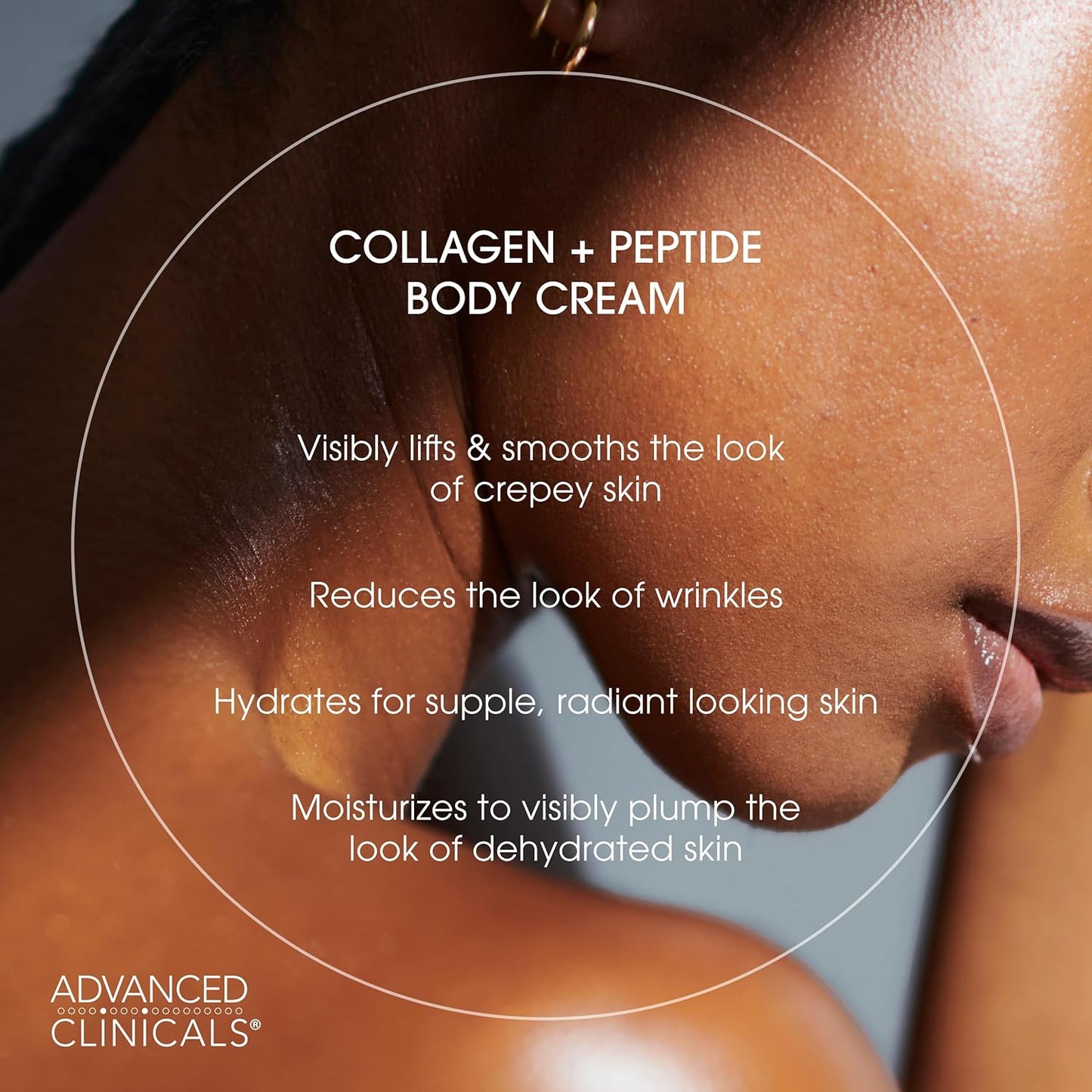 Collagen Peptides Body Lotion & Face Moisturizer | Peptide Infused Collagen Lotion for Women & Men Helps Improve Look of Crepey Skin, Wrinkles, & Uneven Dry Skin Texture, 16 Ounce