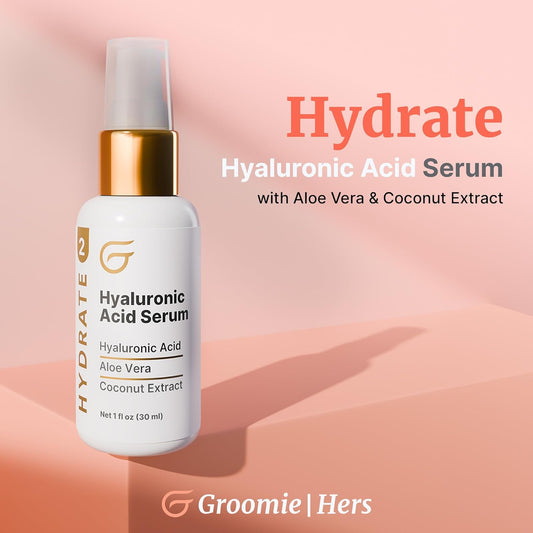 Hyaluronic Acid Serum for Face - Anti-Aging Facial Serum Helps Reduce Wrinkles & Fine Lines - Hydrating & Rejuvenating Skin Care for Plump, Smooth & Supple Skin - Non-Irritating Formula