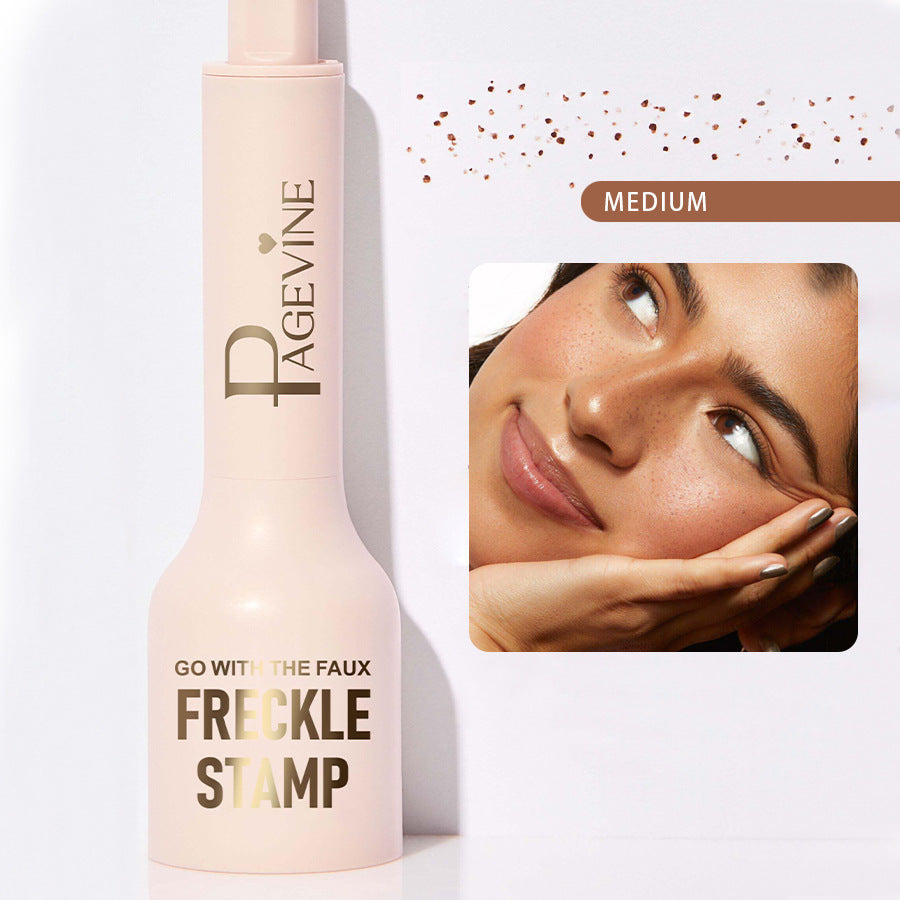 Freckle Stamp Pen,Fake Freckles Stain Marker Pencil Tool for Natural and Lifelike Sunkissed Face Freckle Makeup for Waterproof and Long-Lasting