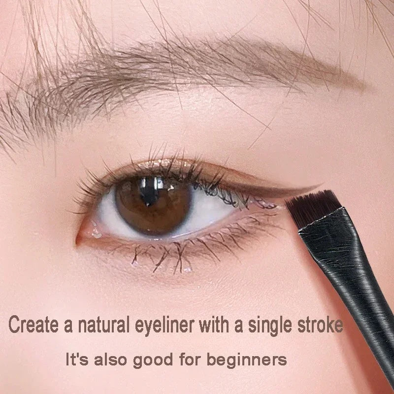 Eyebrow Eyeliner Brush Portable Small Angle Eyebrow Brush Makeup Tool Brushes Makeup Professional Eyeliner Eyebrow Contour Makeup Brush Super Soft Fiber Comfortable Grip Soft And Natural Makeup Appli