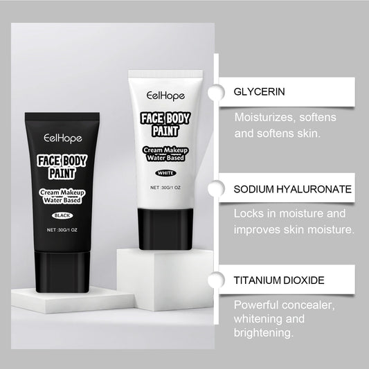 Black And White Foundation Painted Cream