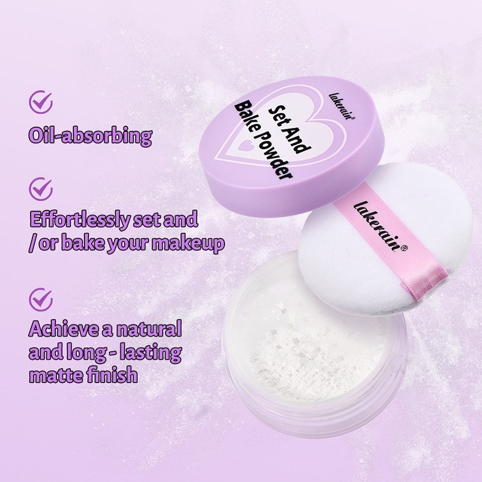 Long-Lasting Waterproof Concealer & Finishing Powder | Sweatproof, Smudge-Proof Baking Makeup Powder