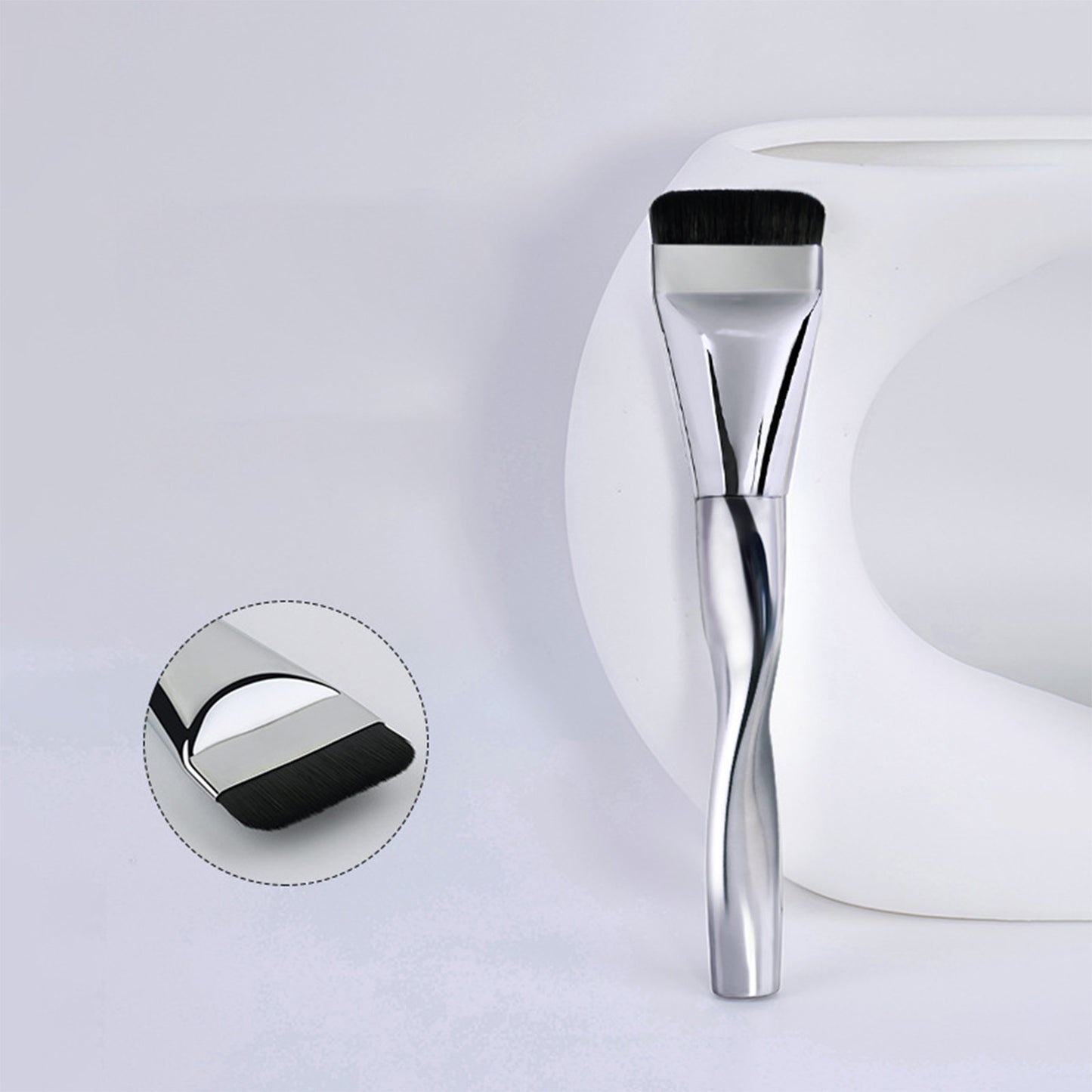 Ultra Thin Foundation Brush One Line Foundation Brush Ultra-thin Traceless Concealer Eyeliner Brush Flat Foundation Brush, Mask Brush, Makeup Spatula, Liquid Foundation Brush, Korean Cream Brush, Deli