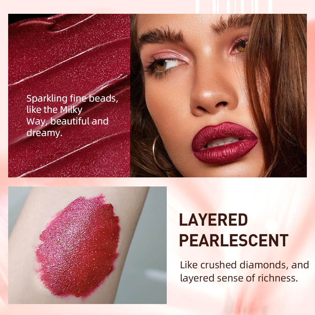 Diamond Liquid Metallic No Stain On Cup Lip Lacquer