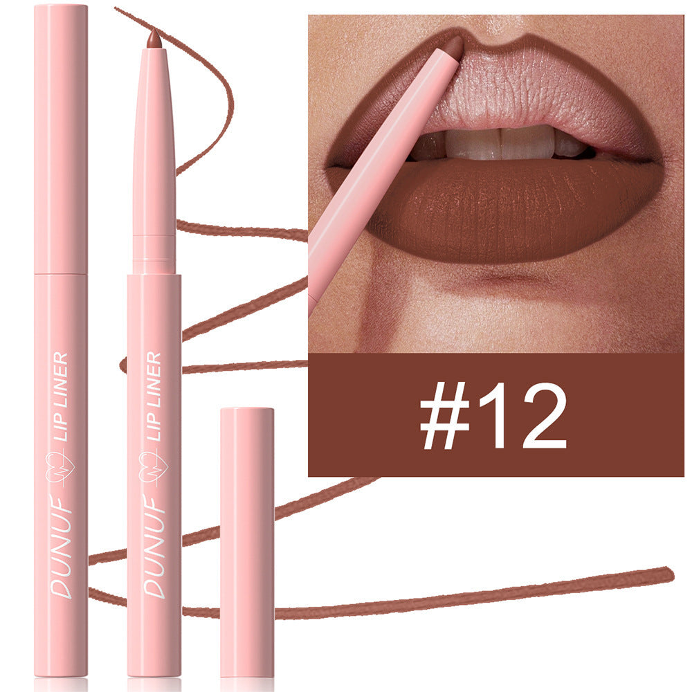 12 Colors Easy To Color Velvet Matte Lip Liner