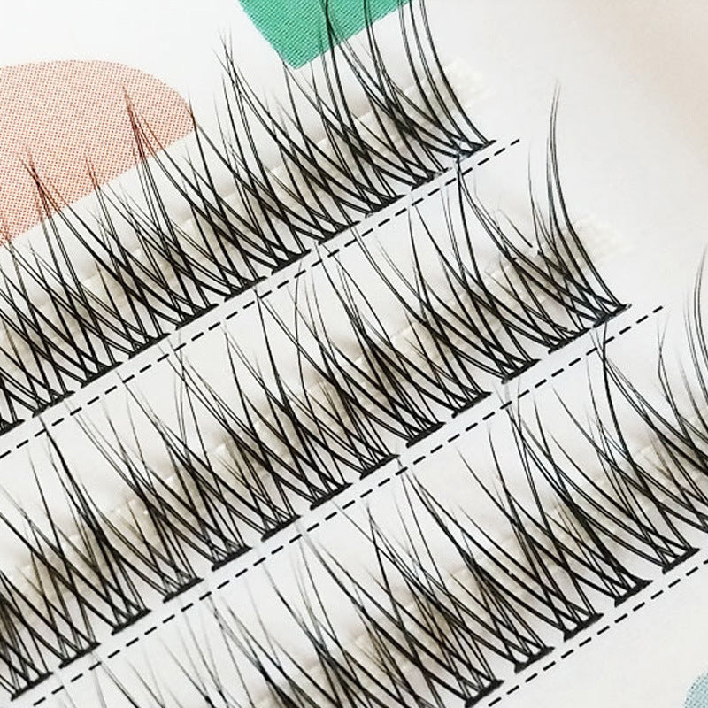 V-shaped Fairy Fishtail False Eyelashes Thick Segment