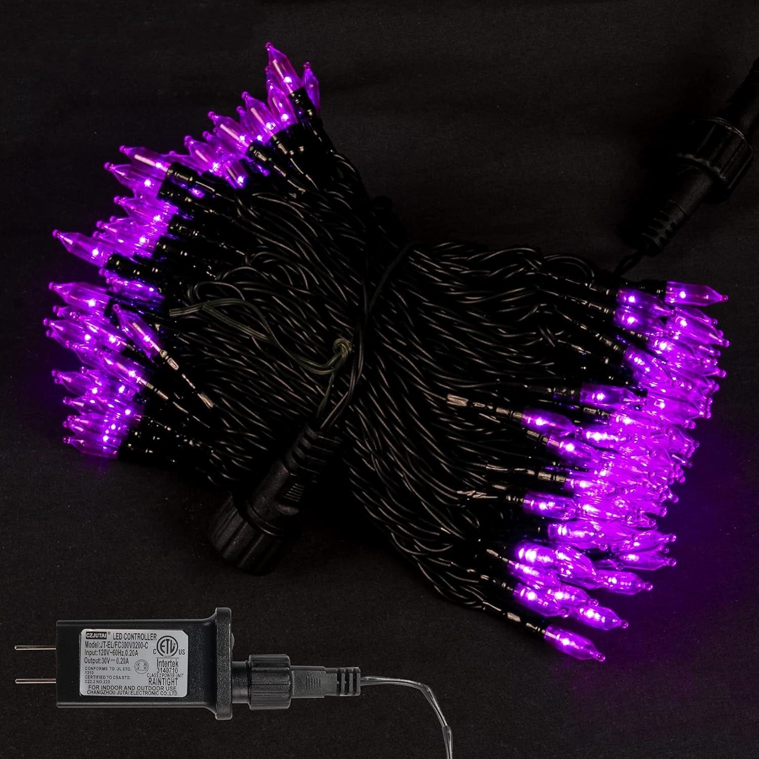 200 LED Halloween Mini String Lights, 65FT Light up 8 Modes Halloween Decorations Fairy Lights for Indoor Outdoor Room Garden Holiday Party (Purple)