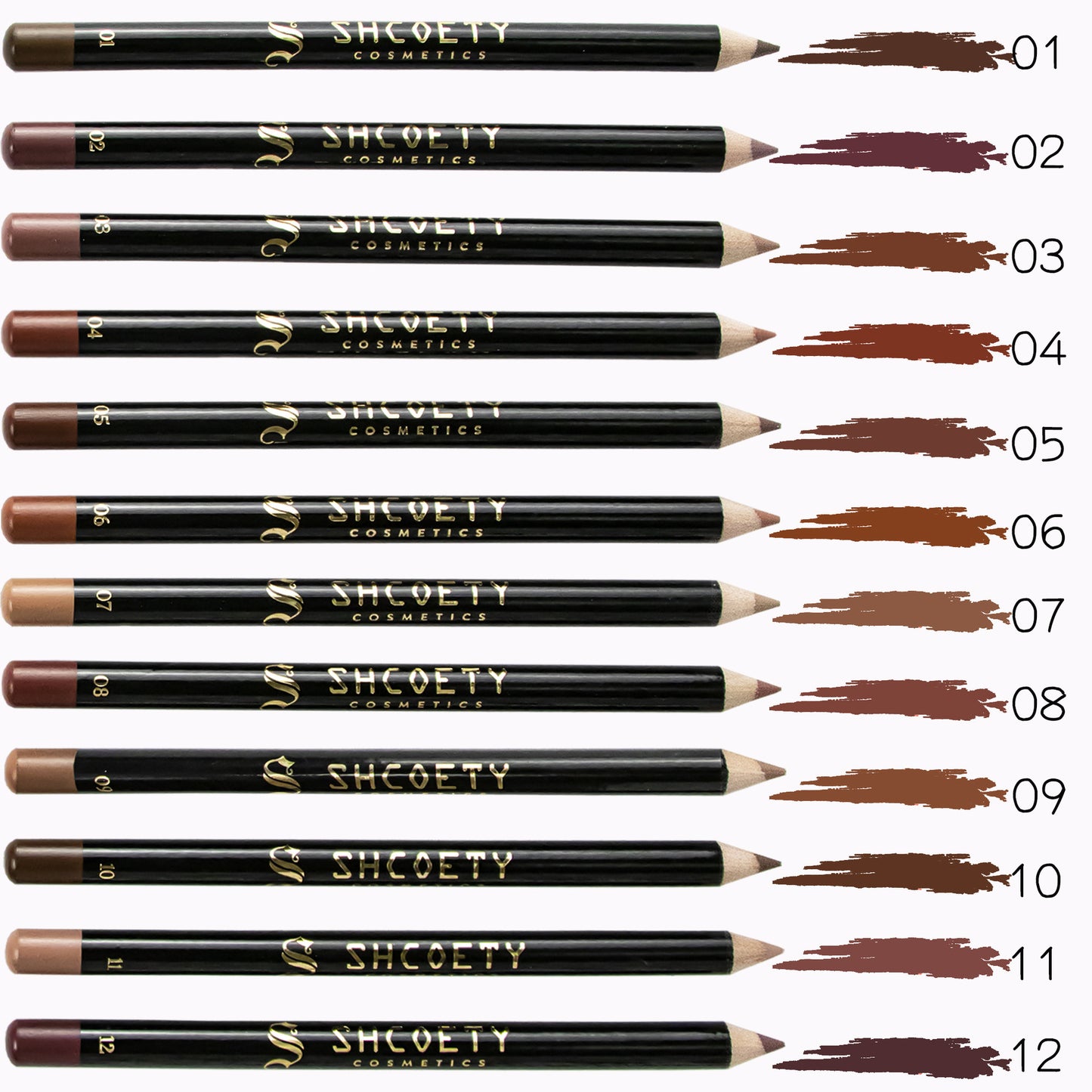 12 Colors Matte Lip Liner Suit Nude