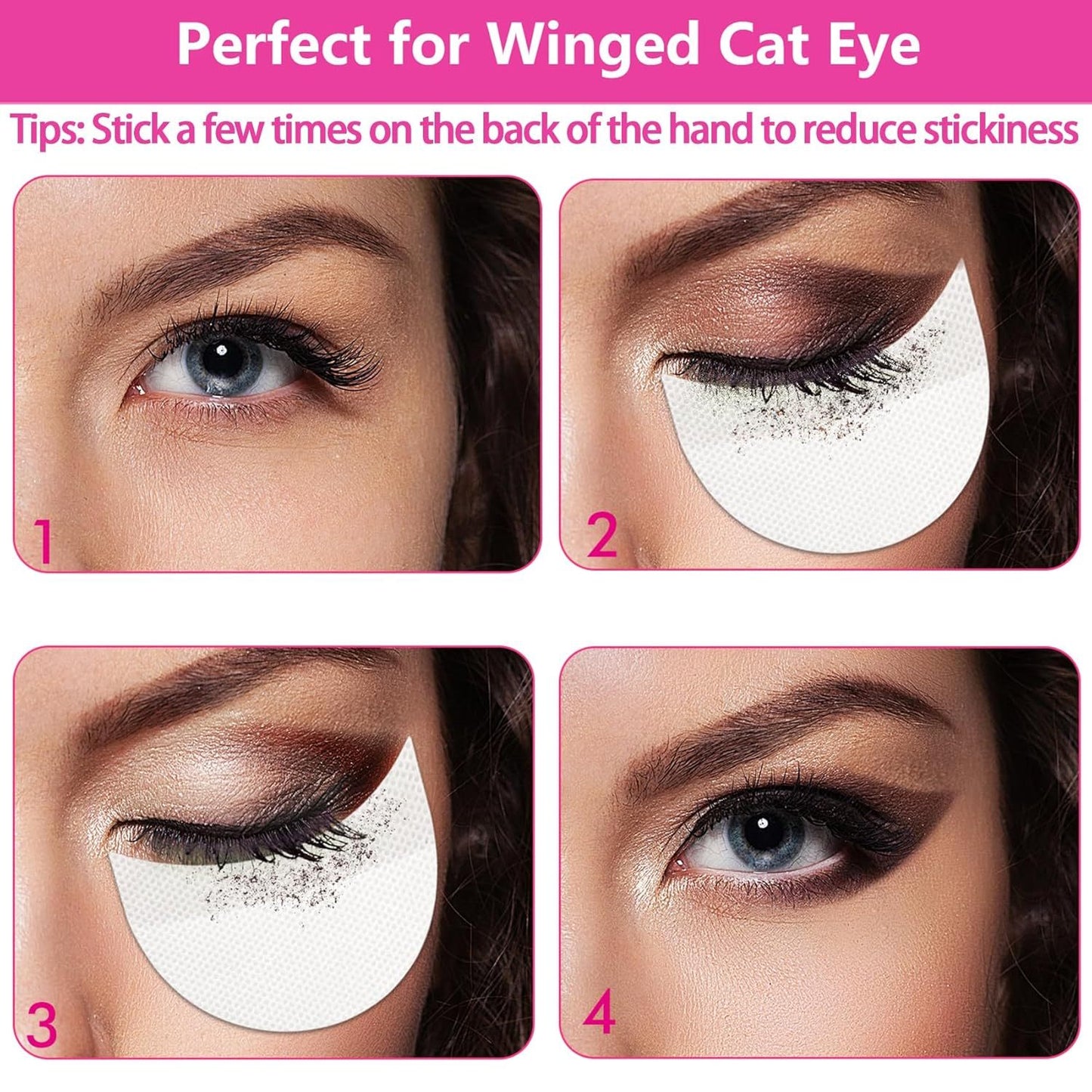 Eyeshadow Shields for Clean Makeup | 20PCS Under-Eye Pads for Eyeliner, Lash Extensions & Fallout Prevention