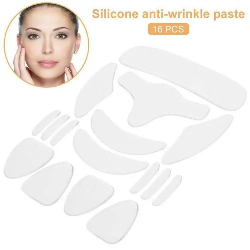 18PCS Reusable Silicone Face Patch Set | Anti-Wrinkle Pads for Forehead, Neck, Eye, Cheek & Chest