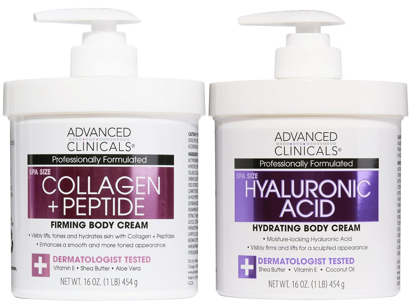 Collagen Peptides Body Lotion & Face Moisturizer | Peptide Infused Collagen Lotion for Women & Men Helps Improve Look of Crepey Skin, Wrinkles, & Uneven Dry Skin Texture, 16 Ounce