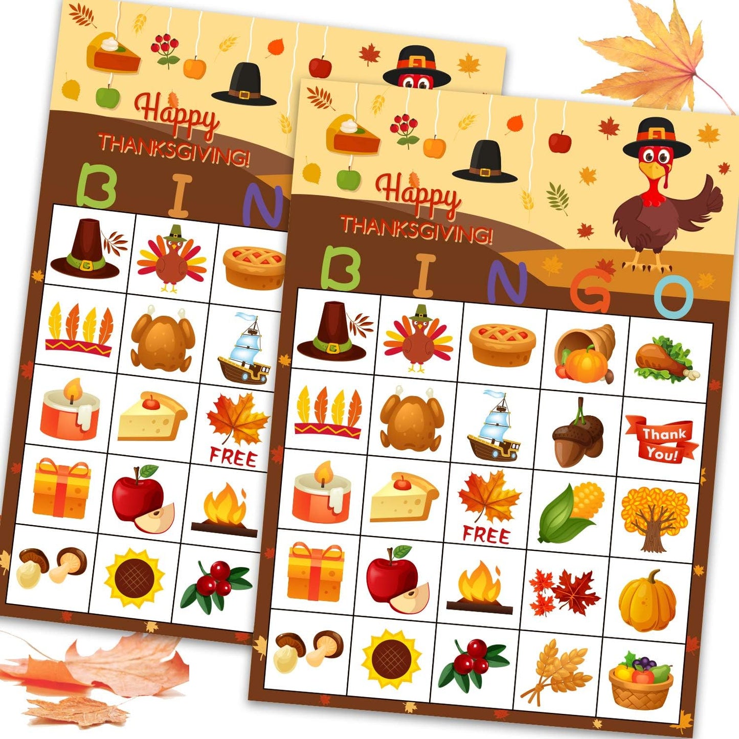 Halloween Bingo Game for 24 Players - Party Games for Kids, School Classroom, Family Activities - Bingo Cards and Party Favors