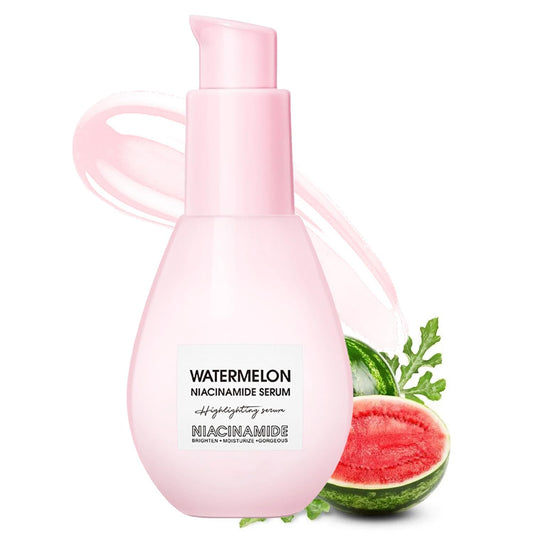 Watermelon Niacinamide Serum for Brightening, Glowing Skin, Improving Skin Smoothness, Lightweight Priming Liquid Highlighter, Foundation Makeup Primer (75Ml)