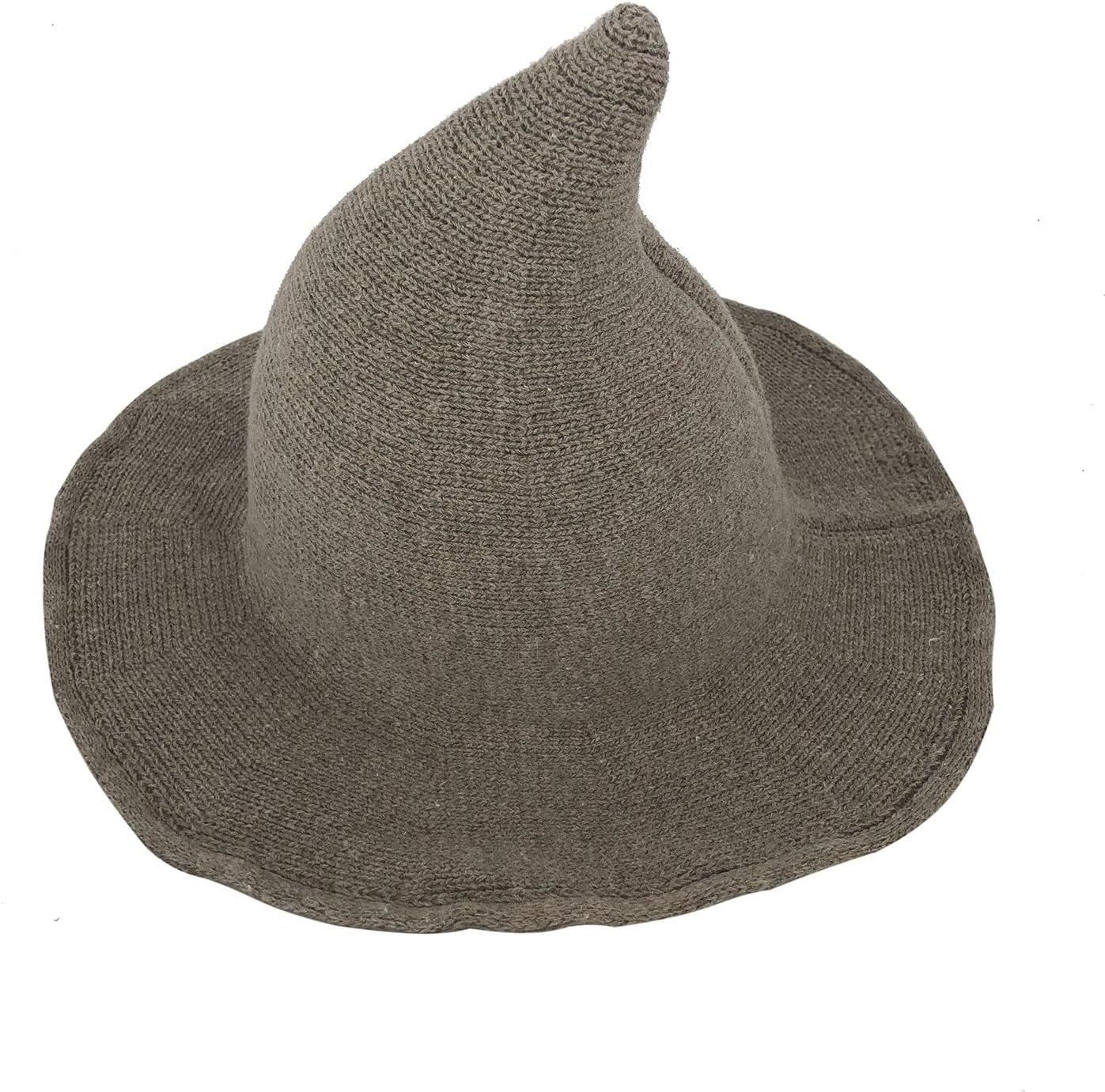Womens Witch Hat Knitted Wool Cap for Halloween Party Masquerade Cosplay Costume Accessory and Daily, Black