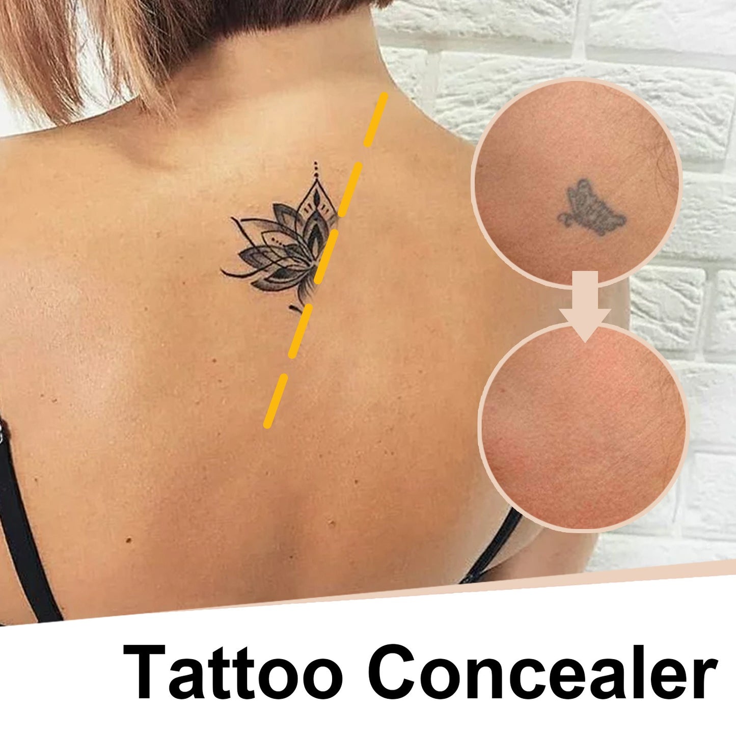 EELHOE Waterproof Tattoo & Scar Concealer | 2-Color High Coverage Cream for Tattoo, Birthmark & Skin Imperfections