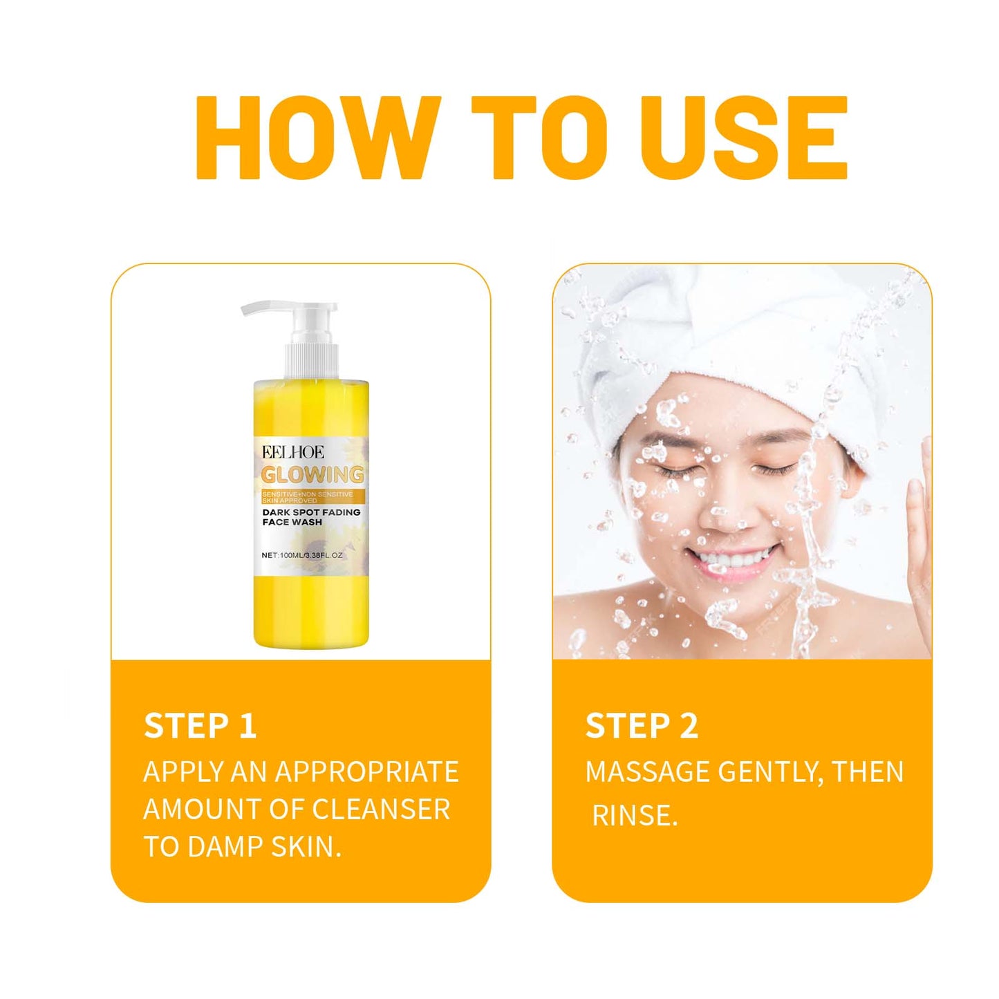 Turmeric Whitening Cleanser Deep Cleansing Face To Remove Makeup Refreshing And Non-Tight Turmeric Cleanser