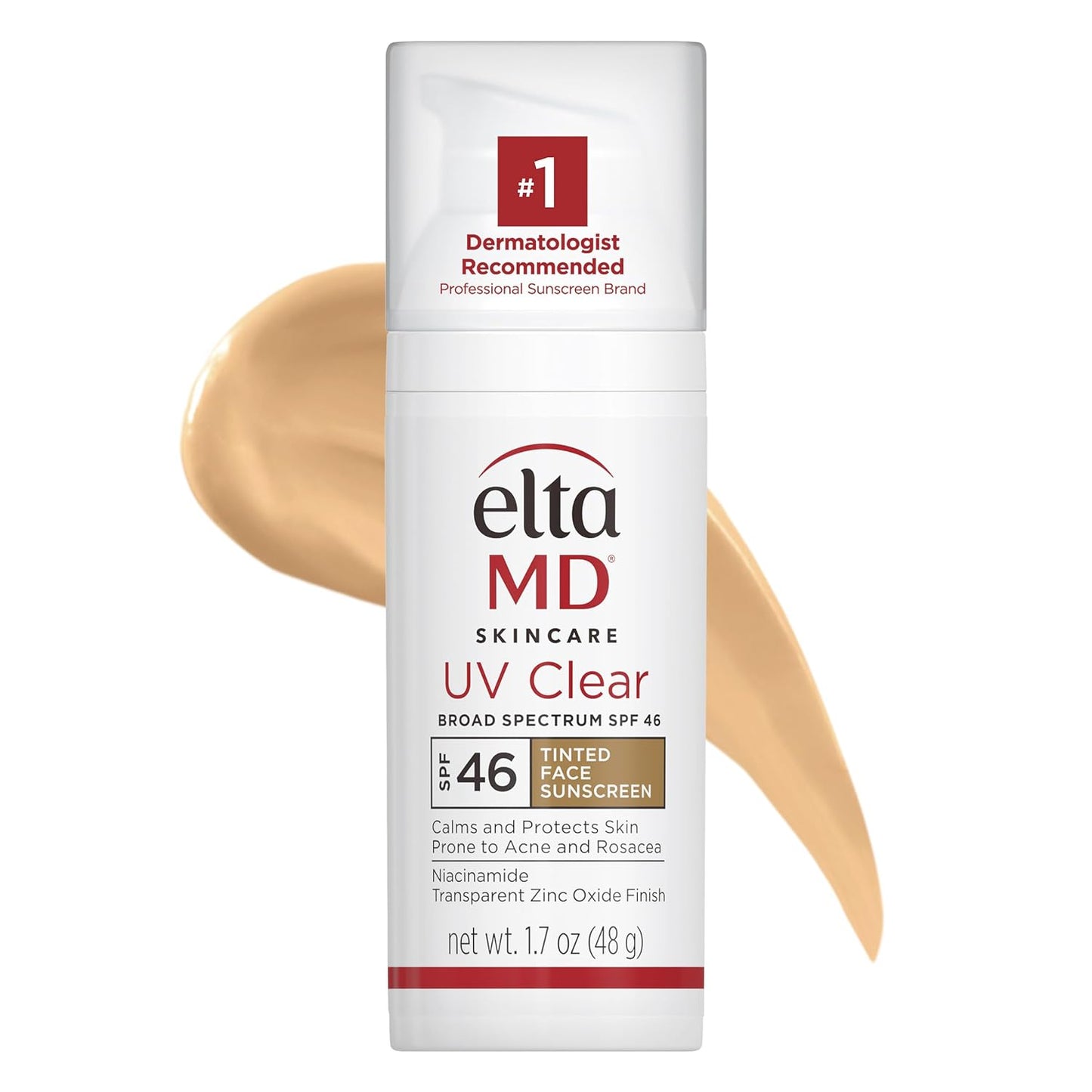 Eltamd UV Clear Tinted Face Sunscreen, SPF 46 Oil- Free with Zinc Oxide, Dermatologist Recommended