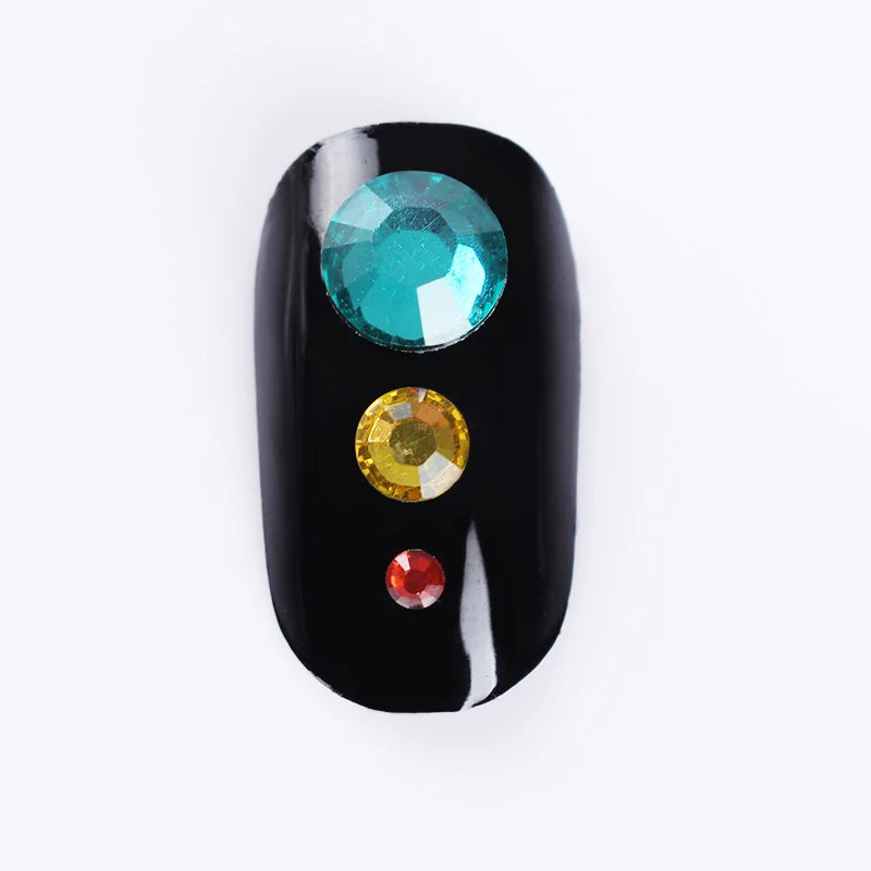 Plaksteen Nail Rhinestones Kleurrijke Crystal Mixed Size Nail Studs 1 zak HotFix Manicure Nail Art Decoraties