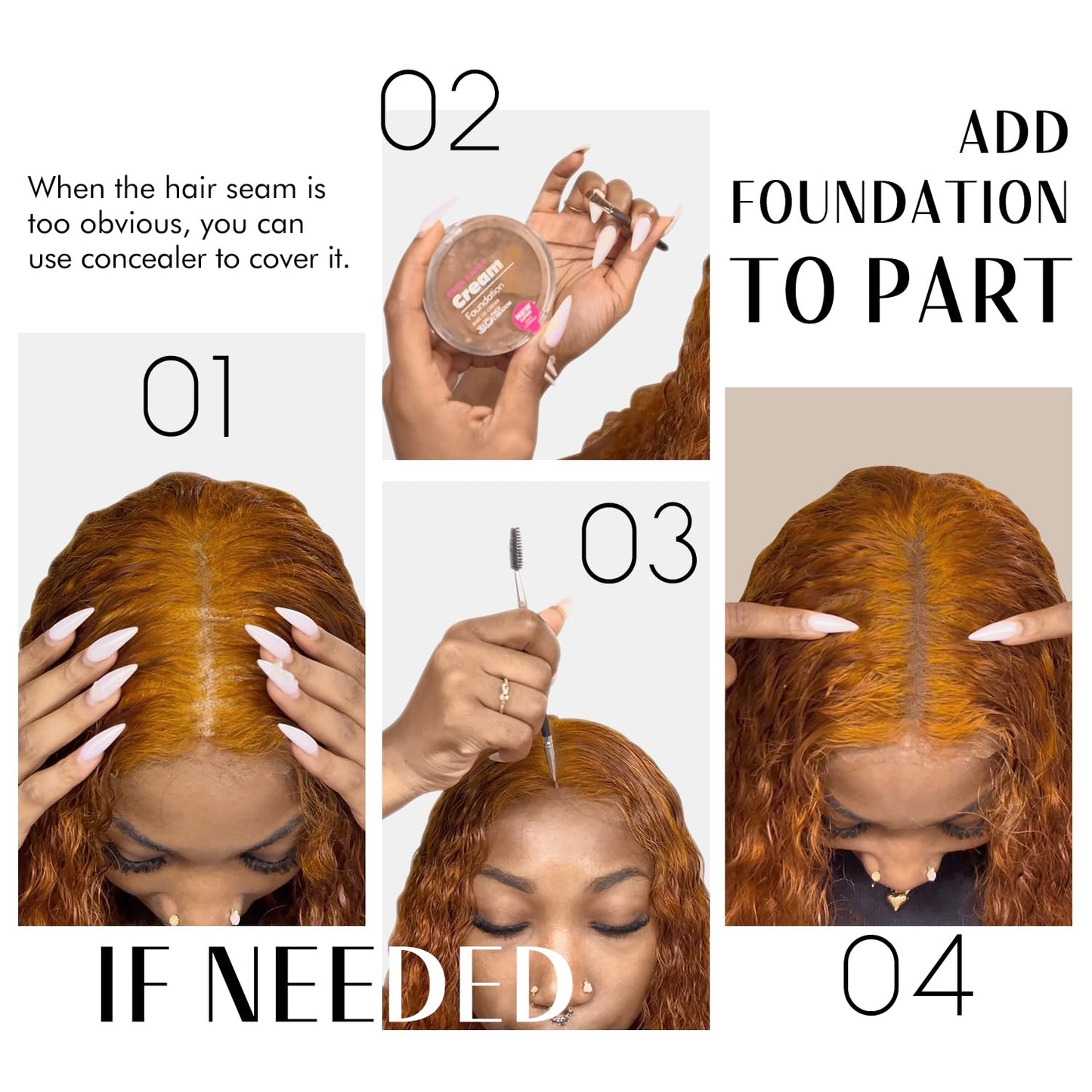 Wig Grip Band for Lace Front Wigs, Wide Wig Grip Headband, Nude, 1 Pieces