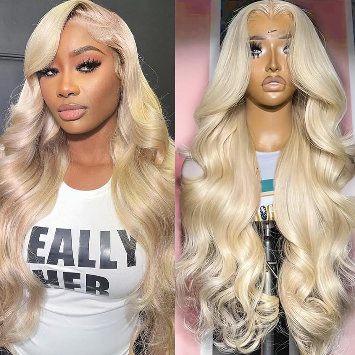 Purple Body Wave 13X4 Lace Frontal Wigs HD Lace Front Wigs Glueless Pre Plucked Bluish Violet Glueless Wigs 28 Inch Soft Hair Natural Hair Line Baby Hair Heat Resistant