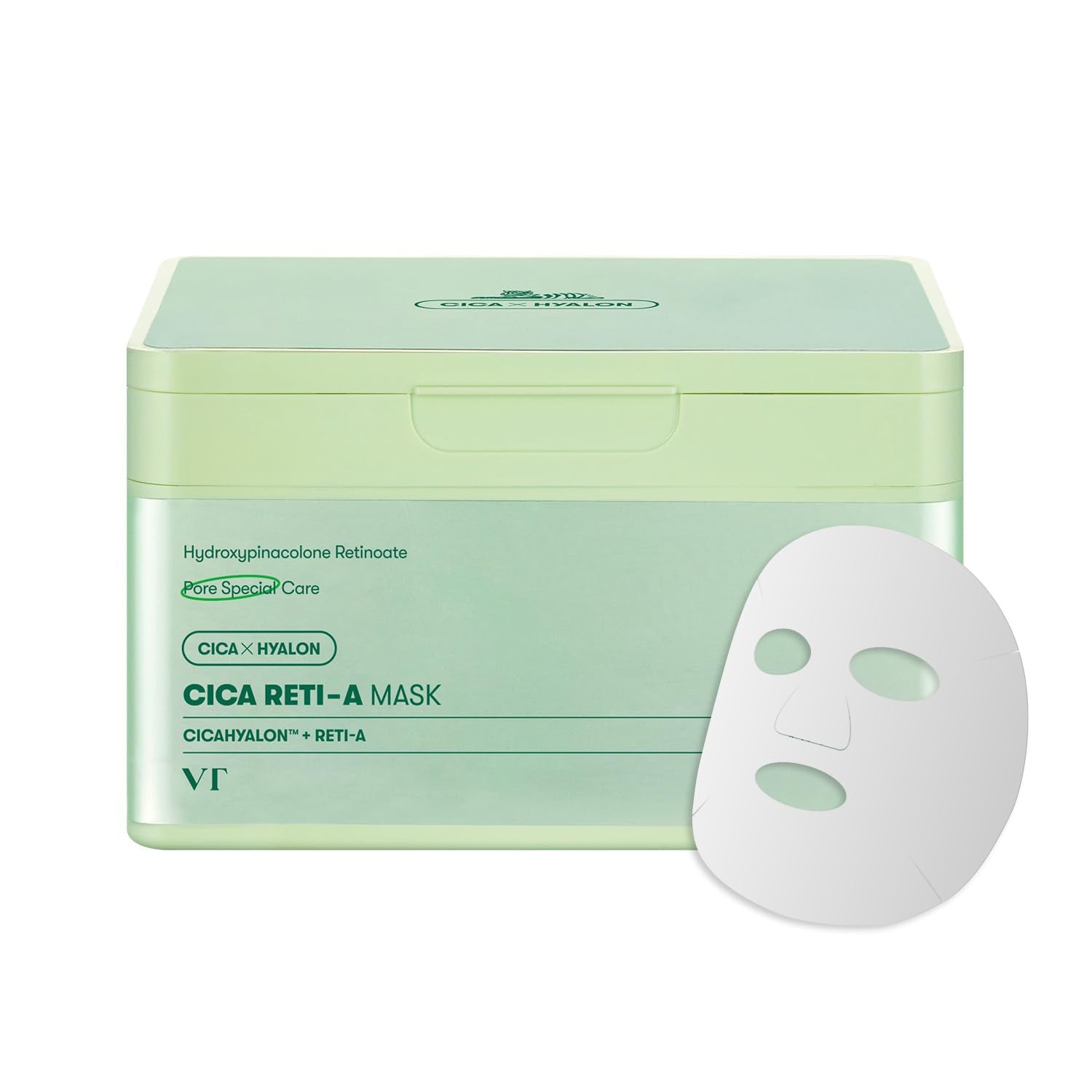 CICA Daily Soothing Mask 30 Sheets, Centella Asiatica & Hyaluronic Acid for Moisturizing & Hydrating, Instant Calm & Glow, Skin Softening Facial Mask, Korean Face Mask