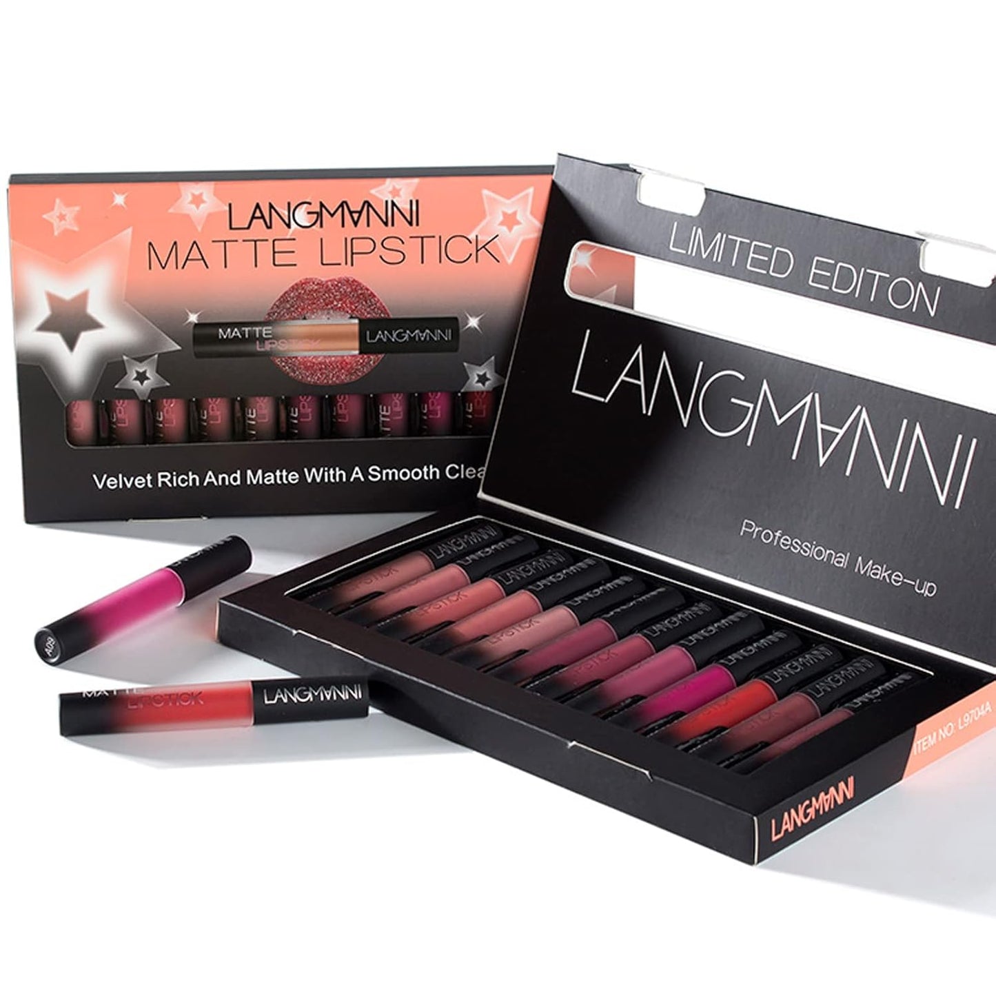 Matte Lip Gloss, 12 Colors Lift Lip Glosses, Velvet Matte Lipstick - Waterproof, Long Lasting, Full Cover, High Pigment - Perfect Makeup Gift for Women - D