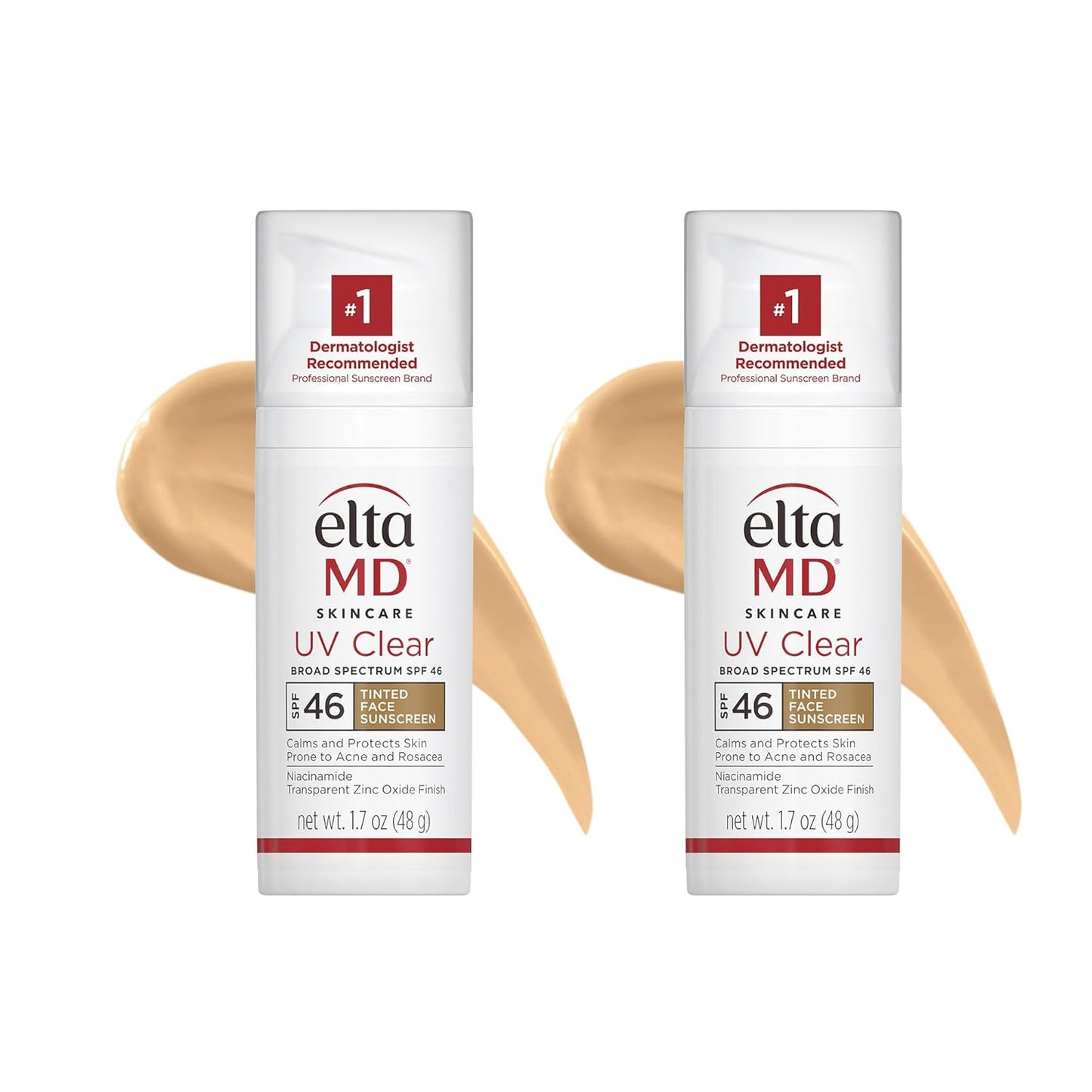 Eltamd UV Clear Tinted Face Sunscreen, SPF 46 Oil- Free with Zinc Oxide, Dermatologist Recommended