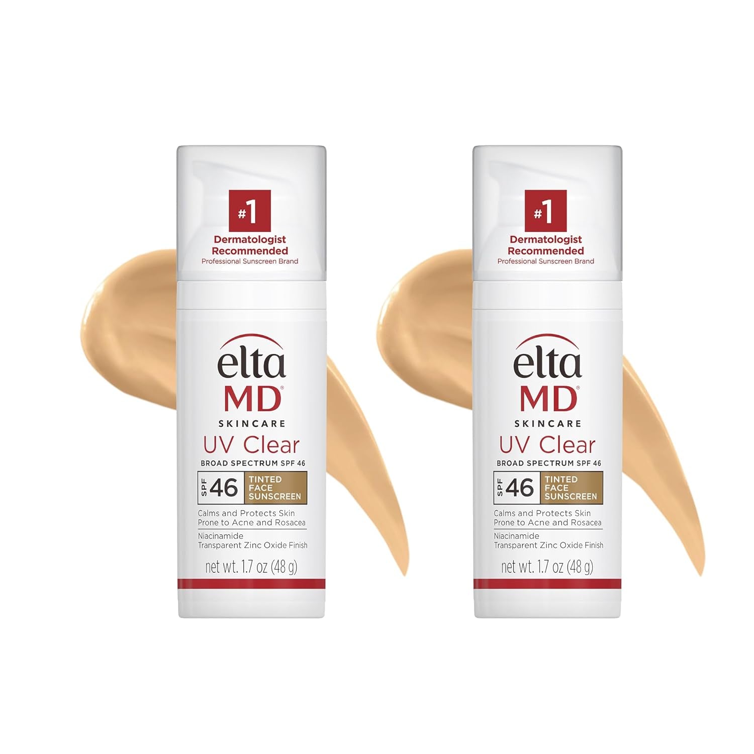 Eltamd UV Clear Tinted Face Sunscreen, SPF 46 Oil- Free with Zinc Oxide, Dermatologist Recommended