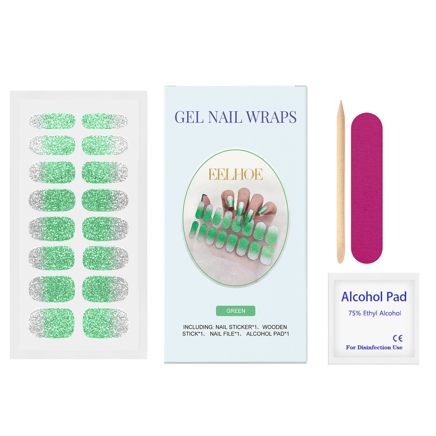 Soft Gel Nail Sticker Set Nail Paper Mini Fresh Shimmer Minimalist Soft Nail Sticker