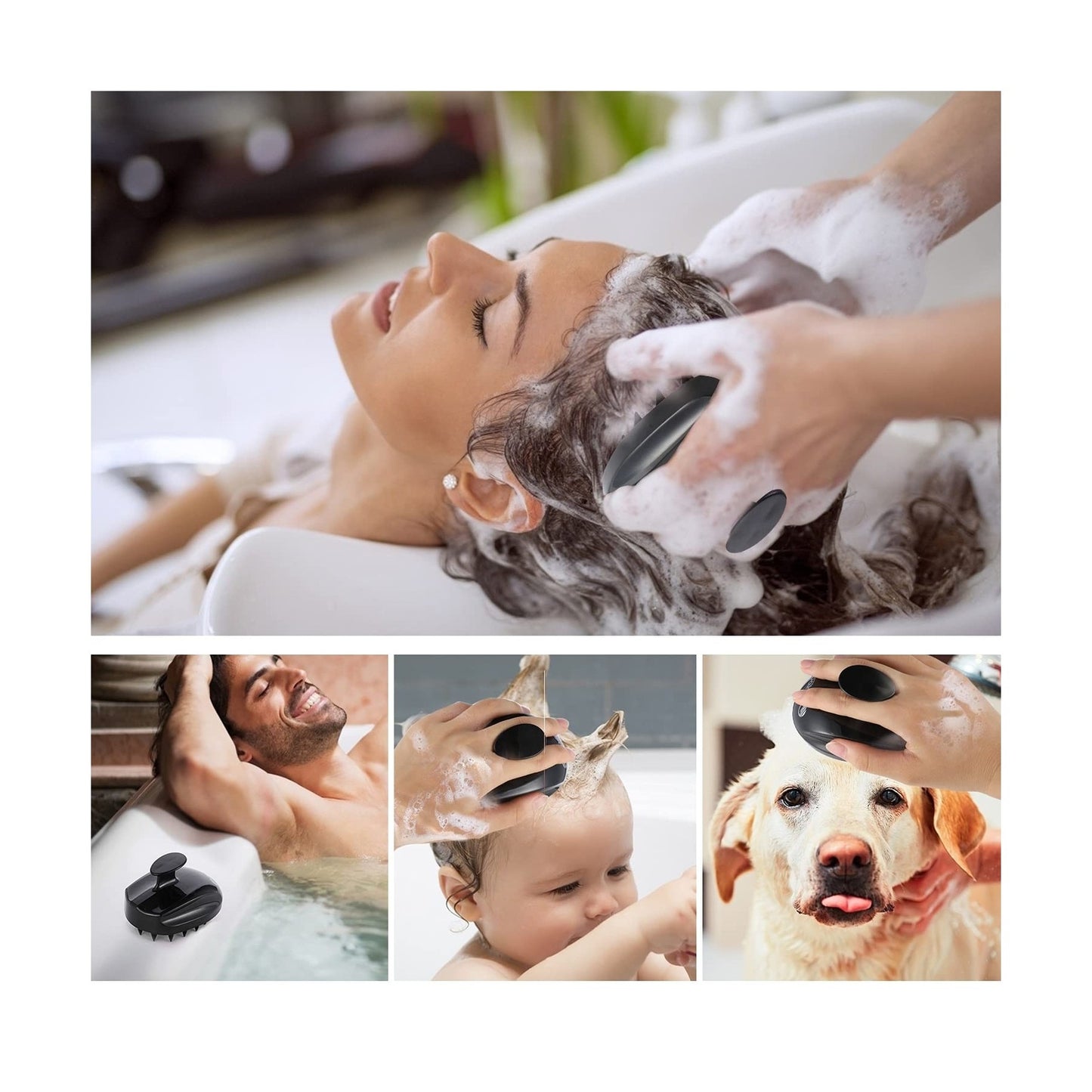 Scalp Massager Shampoo Brush, Hair Scalp Scrubber Head Massager for Stress Re...