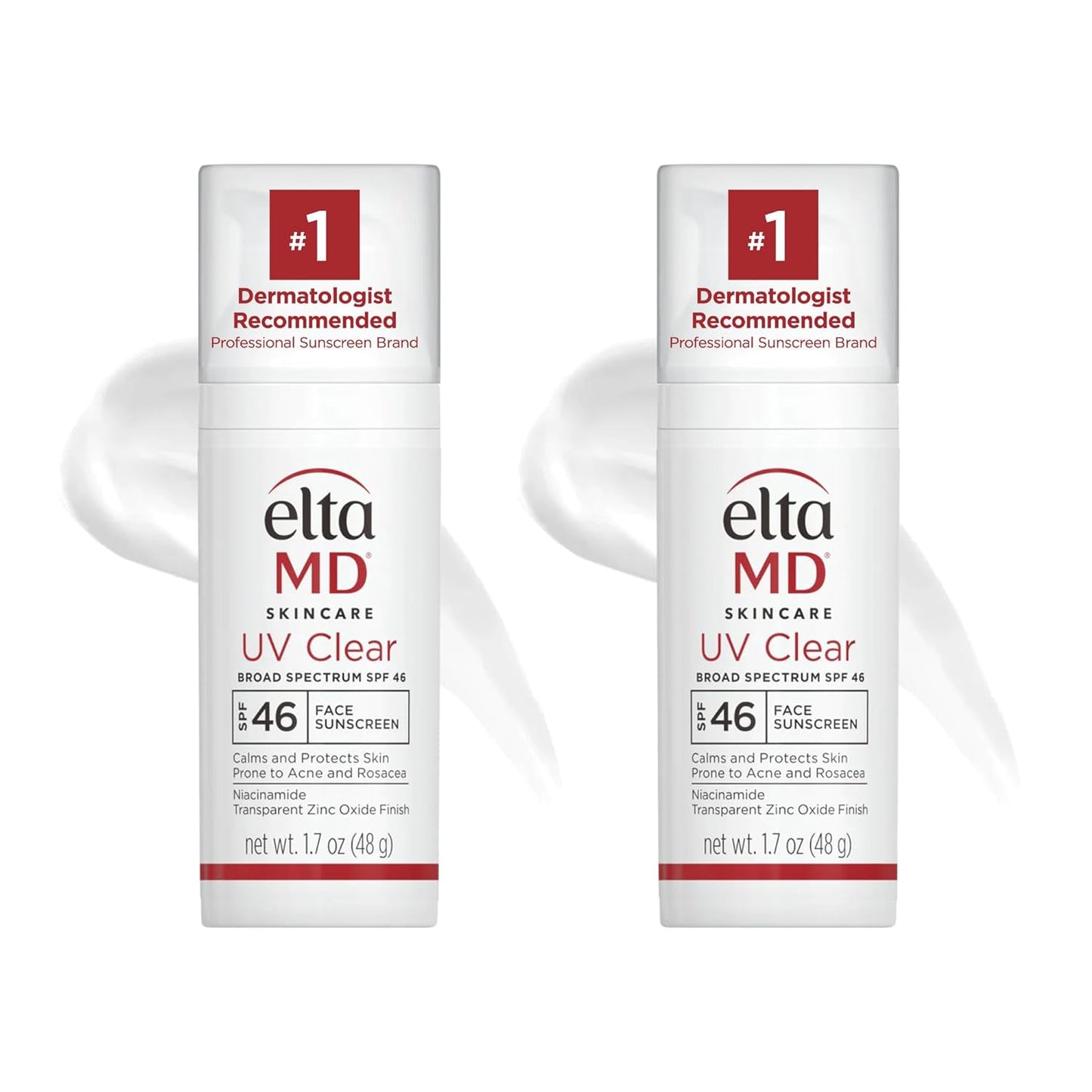 Eltamd UV Clear Face Sunscreen SPF 46, Oil-Free Sunscreen with Zinc Oxide, Dermatologist Recommended