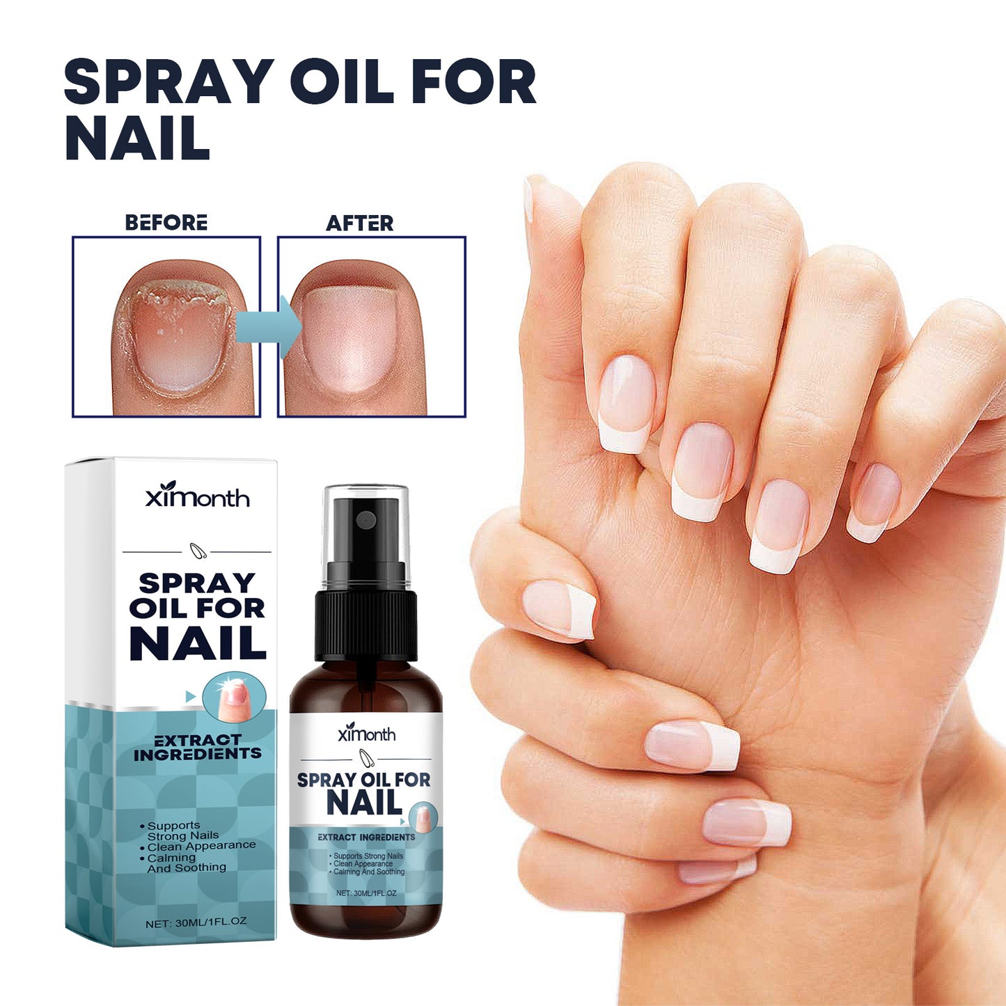 Nail Care Spray, To Reduce Brittle Nails By Layering Nail Strengthening Moisturizing Nutrient Solution